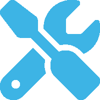 Screwdriver and wrench stylized icon representing the the maintenance included with Fort Walton Beach property management services